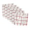 Contemporary Home Living Pack of 6 Red and White Checkered Pattern Scrubber Dishcloths 12"